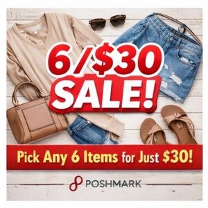 Whole shop!!! Mix any 6 items to a bundle for $30!